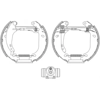 HELLA 8DB 355 004-511 - Kit de freins arrière (prémontés)