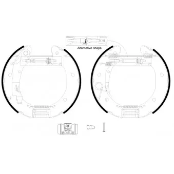 Kit de freins arrière (prémontés) HELLA OEM 4241L2
