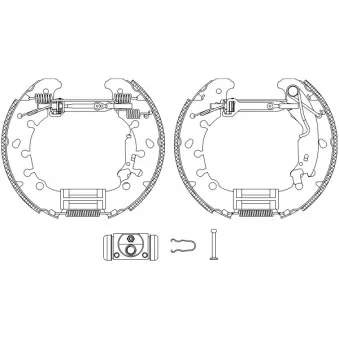 HELLA 8DB 355 005-181 - Kit de freins arrière (prémontés)