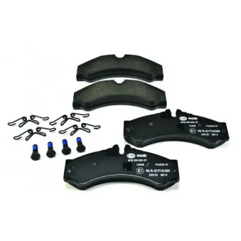 Jeu de 4 plaquettes de frein avant HELLA OEM 2D0698151B