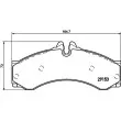 HELLA 8DB 355 005-391 - Jeu de 4 plaquettes de frein avant