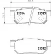 HELLA 8DB 355 005-731 - Jeu de 4 plaquettes de frein arrière
