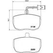 HELLA 8DB 355 005-831 - Jeu de 4 plaquettes de frein avant