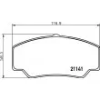 HELLA 8DB 355 006-151 - Jeu de 4 plaquettes de frein avant