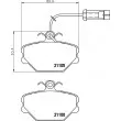 HELLA 8DB 355 006-191 - Jeu de 4 plaquettes de frein avant