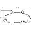 HELLA 8DB 355 006-391 - Jeu de 4 plaquettes de frein avant