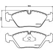 HELLA 8DB 355 006-511 - Jeu de 4 plaquettes de frein avant