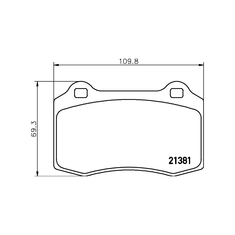 Jeu de 4 plaquettes de frein avant HELLA 8DB 355 006-591 - Visuel 1