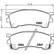 HELLA 8DB 355 006-621 - Jeu de 4 plaquettes de frein avant