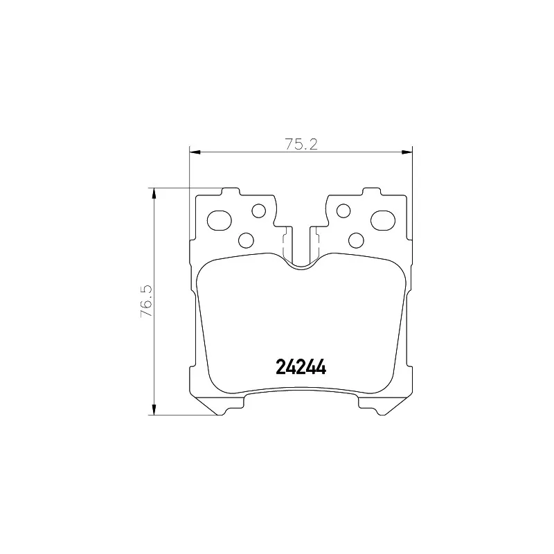 Jeu de 4 plaquettes de frein arrière HELLA 8DB 355 006-651 - Visuel 1