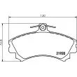 HELLA 8DB 355 006-701 - Jeu de 4 plaquettes de frein avant