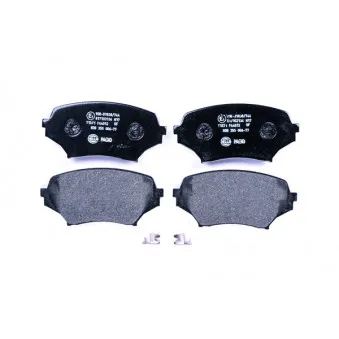 Jeu de 4 plaquettes de frein avant HELLA OEM NFY73328ZC
