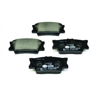 Jeu de 4 plaquettes de frein arrière HELLA OEM 0446633200