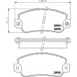 HELLA 8DB 355 007-121 - Jeu de 4 plaquettes de frein avant