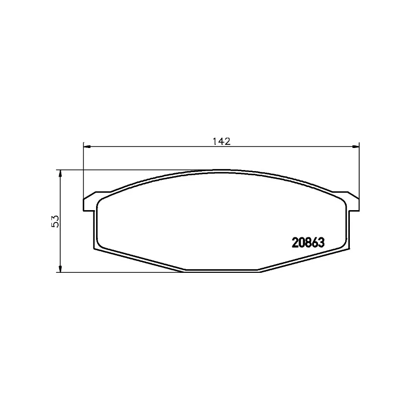 Jeu de 4 plaquettes de frein avant HELLA 8DB 355 007-291 - Visuel 1