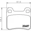 HELLA 8DB 355 007-351 - Jeu de 4 plaquettes de frein arrière