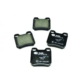 Jeu de 4 plaquettes de frein arrière HELLA OEM 90279383