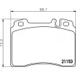 HELLA 8DB 355 007-471 - Jeu de 4 plaquettes de frein avant