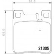 HELLA 8DB 355 007-581 - Jeu de 4 plaquettes de frein arrière