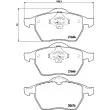 HELLA 8DB 355 007-881 - Jeu de 4 plaquettes de frein avant