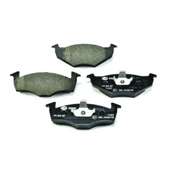 Jeu de 4 plaquettes de frein avant HELLA OEM 1H0698151A