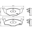 HELLA 8DB 355 007-911 - Jeu de 4 plaquettes de frein avant