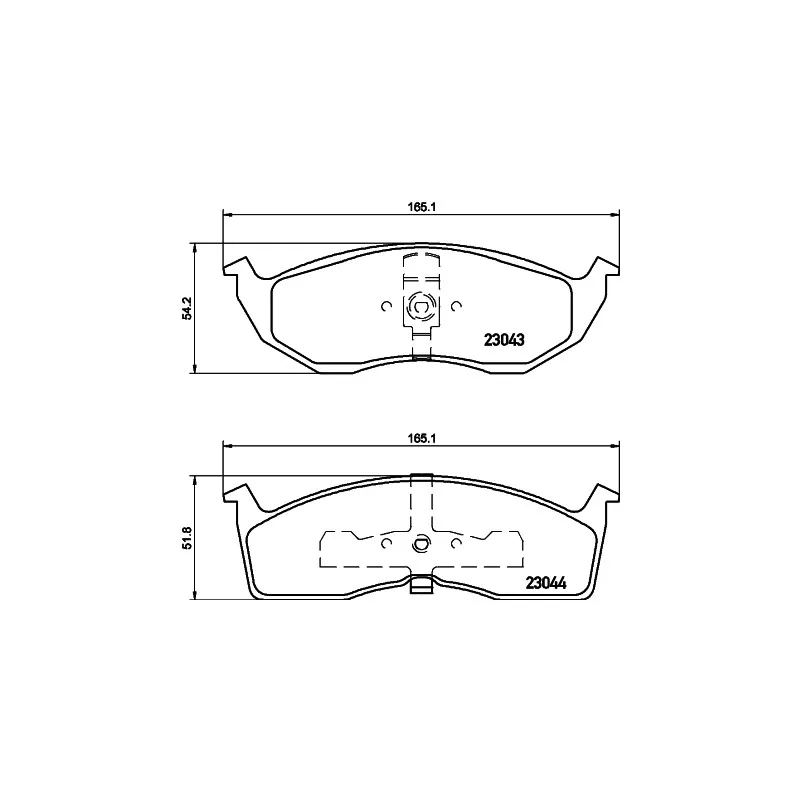 Jeu de 4 plaquettes de frein avant HELLA 8DB 355 007-941 - Visuel 1