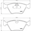 HELLA 8DB 355 007-961 - Jeu de 4 plaquettes de frein avant