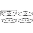 HELLA 8DB 355 008-231 - Jeu de 4 plaquettes de frein avant