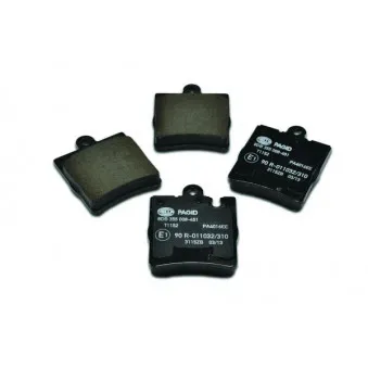 Jeu de 4 plaquettes de frein arrière HELLA OEM a0034202820