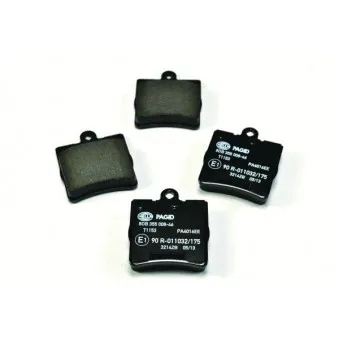 Jeu de 4 plaquettes de frein arrière HELLA OEM A002420712037