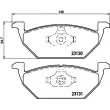 HELLA 8DB 355 008-591 - Jeu de 4 plaquettes de frein avant