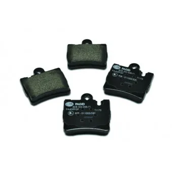 Jeu de 4 plaquettes de frein arrière HELLA OEM A0044209420
