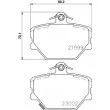 HELLA 8DB 355 008-721 - Jeu de 4 plaquettes de frein avant