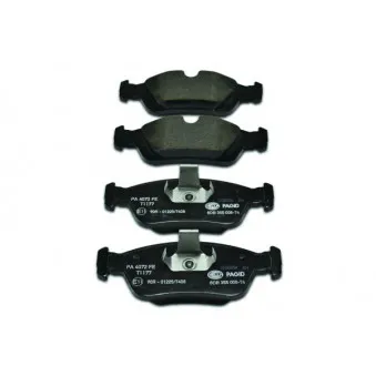 Jeu de 4 plaquettes de frein avant HELLA OEM 3411761242