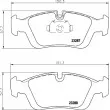 HELLA 8DB 355 008-741 - Jeu de 4 plaquettes de frein avant