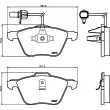 HELLA 8DB 355 008-921 - Jeu de 4 plaquettes de frein avant