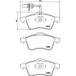 HELLA 8DB 355 008-931 - Jeu de 4 plaquettes de frein avant