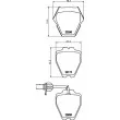 HELLA 8DB 355 009-031 - Jeu de 4 plaquettes de frein avant