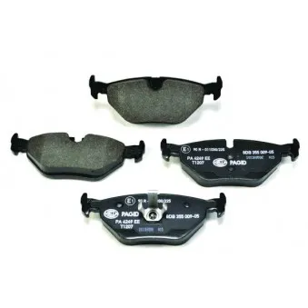 Jeu de 4 plaquettes de frein arrière HELLA OEM S5058110