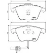 HELLA 8DB 355 009-141 - Jeu de 4 plaquettes de frein avant