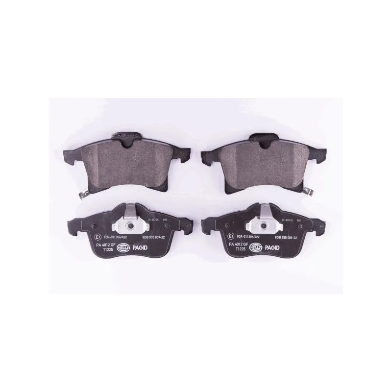 Jeu de 4 plaquettes de frein avant HELLA 8DB 355 009-221 - Visuel 1