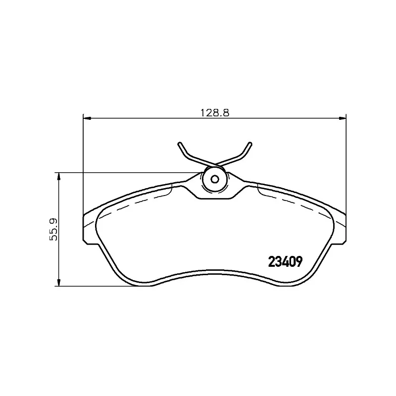 Jeu de 4 plaquettes de frein avant HELLA 8DB 355 009-321 - Visuel 1