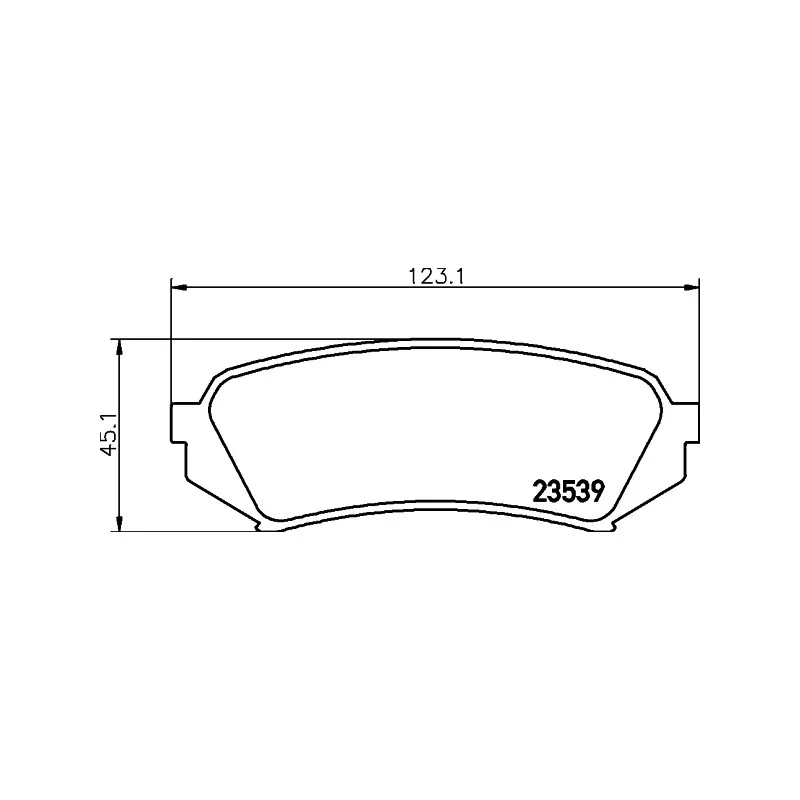 Jeu de 4 plaquettes de frein arrière HELLA 8DB 355 009-391 - Visuel 1
