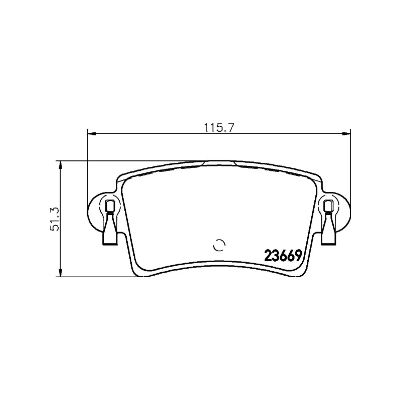 Jeu de 4 plaquettes de frein arrière HELLA 8DB 355 009-421 - Visuel 1