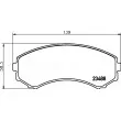 HELLA 8DB 355 009-461 - Jeu de 4 plaquettes de frein avant