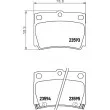 HELLA 8DB 355 009-501 - Jeu de 4 plaquettes de frein arrière