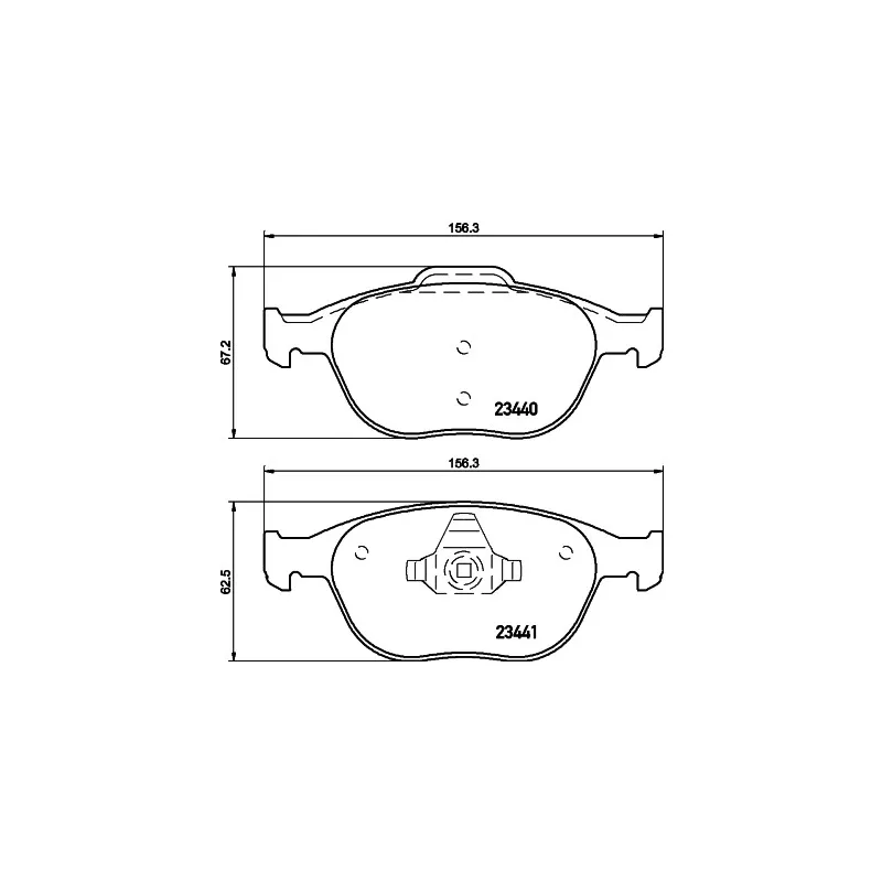Jeu de 4 plaquettes de frein avant HELLA 8DB 355 009-561 - Visuel 1
