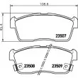 HELLA 8DB 355 009-631 - Jeu de 4 plaquettes de frein avant