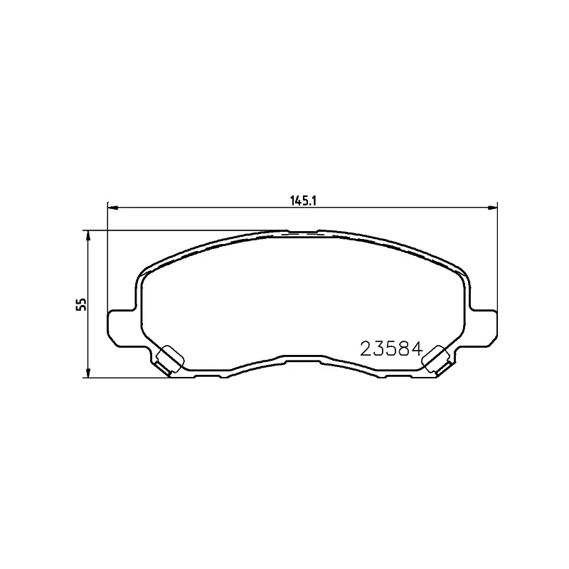 Jeu de 4 plaquettes de frein avant HELLA 8DB 355 009-671 - Visuel 1